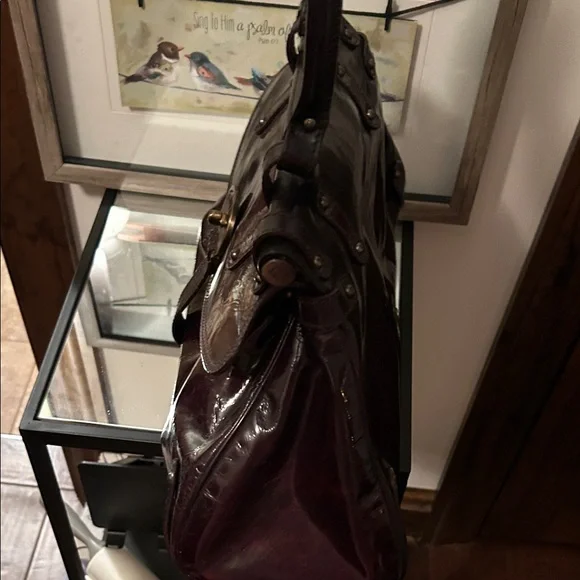 Fendi Dark Burgundy Leather Satchel - Picture 4 of 16